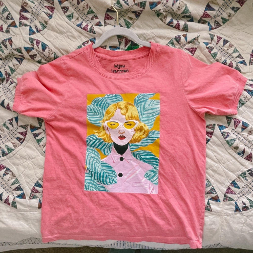 Pink Popart Oversized Graphic Tee